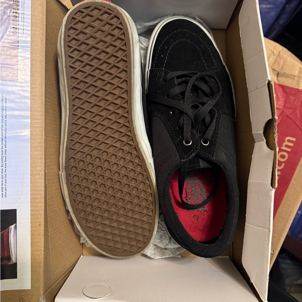 Vans Men's Black Canvas Sneakers size 10